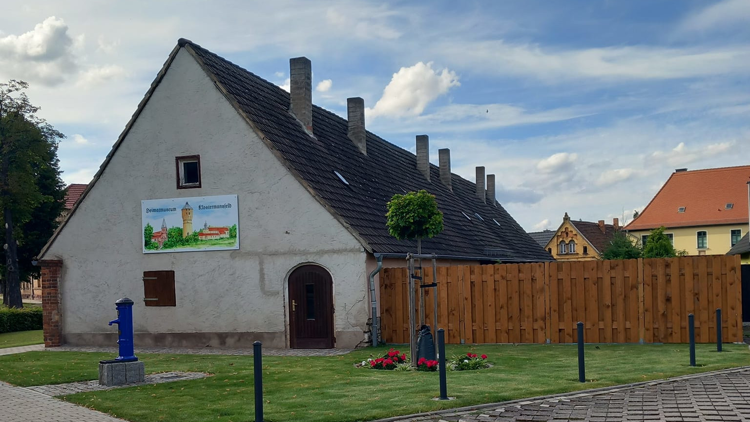 Heimatmuseum Klostermansfeld mit dem Wandbild